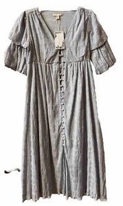 Chelsea & Violet neu mit Etikett strukturiertes V-Ausschnitt-Shirt Kleid Größe 4 - Bild 1 von 4