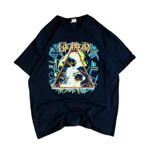 Camiseta Def Leppard Hysteria Fruit Of the Loom Para Hombre L Negra Lisa Vintage Rock - Imagen 1 de 6