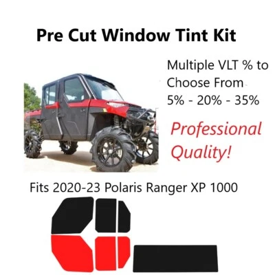 2020 - 2023 Polaris Ranger XP 1000 Pre Cut Window Tint Kit - Image 1 of 2