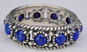 American West Carolyn Pollack Lapis Lazuli Eternity Band Ring – Size 10