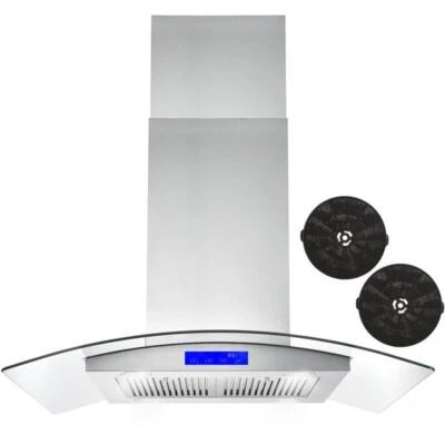 Cosmo COS-668ICS900-DL 36 in. 380 CFM Ductless Island Stainless Steel Range Hood - Image 1 of 4