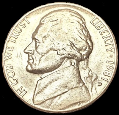 ✅️ 1981 D Jefferson Nickel ☆ERRORS☆ Doubled-Die Reverse! Free Secure Shipping 🔥 - Image 1 of 4