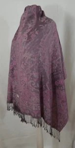 PASHMINA 70% PASHMINA 30% SEIDE Luxus Schal Elegant Bunt Edel 184x70 cm NEU! - Bild 1 von 21