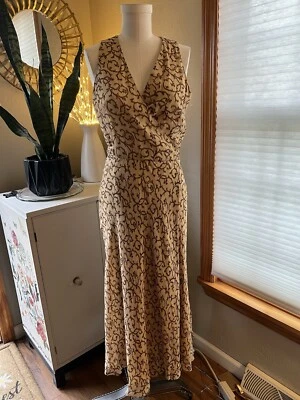 Vestido Polo Ralph Lauren 100% Seda Estampado Floral Talla 8 Foto 1 de 3