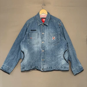 Ecko Unltd Men’s Jean Jacket 2000s Streetwear Size Large 100% Cotton - Picture 1 of 15