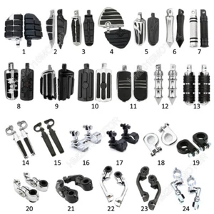 Pair Motorcycle Foot Pegs For Harley-Davidson Touring Male Engine Guard Mount - Picture 1 of 38