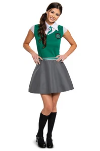 Brand New Harry Potter Slytherin Dress Tween/Adult Costume - Picture 1 of 1
