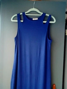 WOMENS RIVER ISLAND ROYAL BLUE STRETCHY DRESS UK 8 - Picture 1 of 7