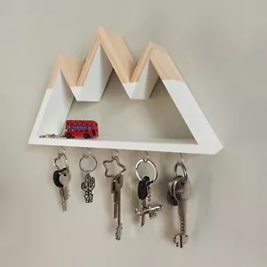 Wall key holder Big mountains with shelf - Picture 1 of 5