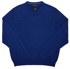 BLOOMINGDALES Men's Baruffa 100% Wool Sweater Blue XL - Picture 1 of 6
