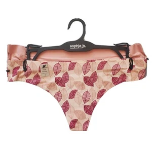2 Pair Sophie B. No Show Thong Panties + BONUS Pair, Size L, Pink, Underwear MPO - Picture 1 of 4