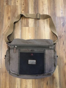 Bandolera Mensajero Bandolera Mensajero Vintage Reliquia Lona Militar Marrón Caqui - Imagen 1 de 24