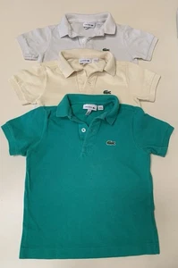 THREE Unisex Lacoste Polo For Kids Size 4 - Picture 1 of 8