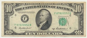 USA: 1950-B $10 US Note "Hamilton" Federal Reserve Bank of Atlanta Georgia - Picture 1 of 2