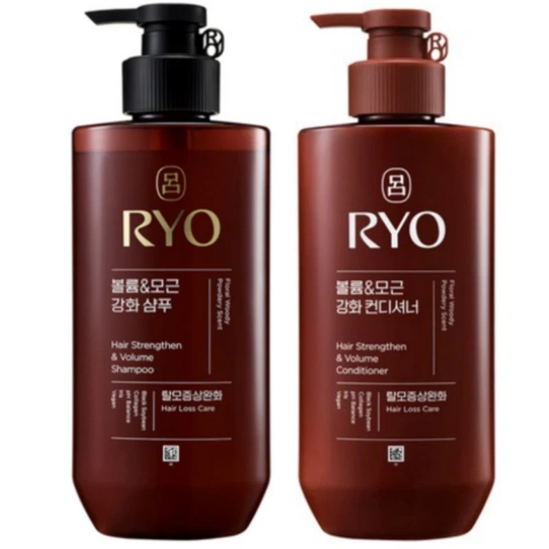 [RYO] Hair 强韧发泡洗发水 480ml + 护发素 480ml (Woody Musk) — 第 1/1 张图片