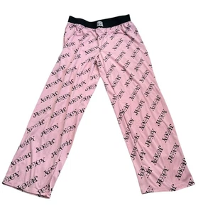 Juicy Couture pajama pants light pink black logo Medium sleepwear pjs lounge - Picture 1 of 5