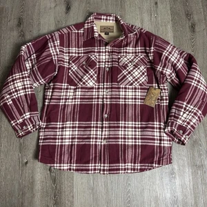 Legendary Whitetails Deer Camp Plaid Shirt Jacket XL Fleece Lined Flannel Heavy - Picture 1 of 17