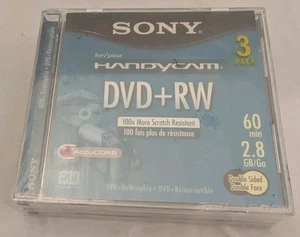 Disco registrabile Sony DVD+RW da 8 cm (confezione da 3 custodie Jewel) nuovo - Foto 1 di 2