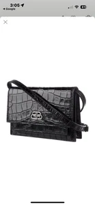Balenciaga Sharp XS Belt Bag/crossbody – Black Croc Embossed Leather – NWT $895 - Picture 1 of 9