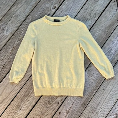 Talbots Women's Butter Yellow 100% Cashmere Sweater Size SP - Image 1 of 4
