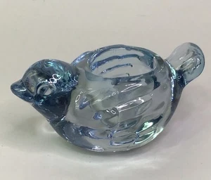 Vintage INDIANA GLASS Light Blue Bird Votive Candle Holder Figurine READ - Picture 1 of 8