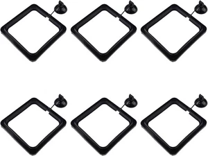 6er Pack Aquarium Fisch Futterring Schwimmfutter Futterautomat, eckige Form schwarz - Bild 1 von 4