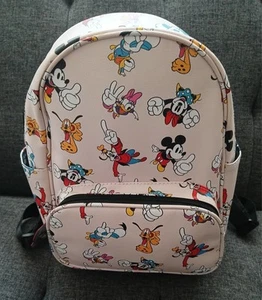 Loungefly Disney 100 All Over Print Mini Backpack Mickey Minnie & Friends NEW - Picture 1 of 6