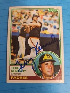 Tarjeta autografiada firmada por Topps 1983 Terry Kennedy #274 Padres - Imagen 1 de 2
