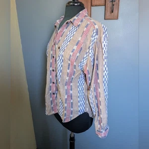 Vintage Ikat Baumwolle Bluse Hemd von Liz Claiborne - Bild 1 von 12