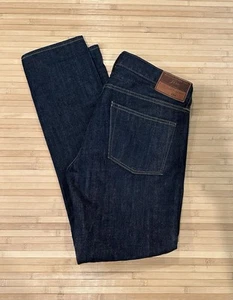 Jeans uomo J.Crew 484 33x32 slim affusolato blu scuro elasticizzato Kurabo denim giapponese - Foto 1 di 12