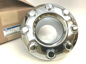 2017-2022 Ford F-350 Dually 4x4 front hub center Wheel Cover Cap chrome new OEM - Picture 1 of 7