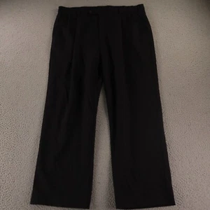 VTG Hopsack Pants Mens 38 Blue 100% Wool Worsted Pleated Slacks 38x29 - Picture 1 of 10