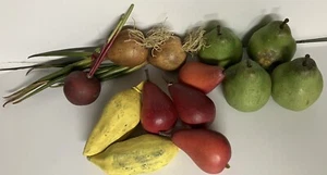 Lot of 13 Realistic Faux Plastic Fruits & Vegetables – Home Decor Display Prop - Picture 1 of 5