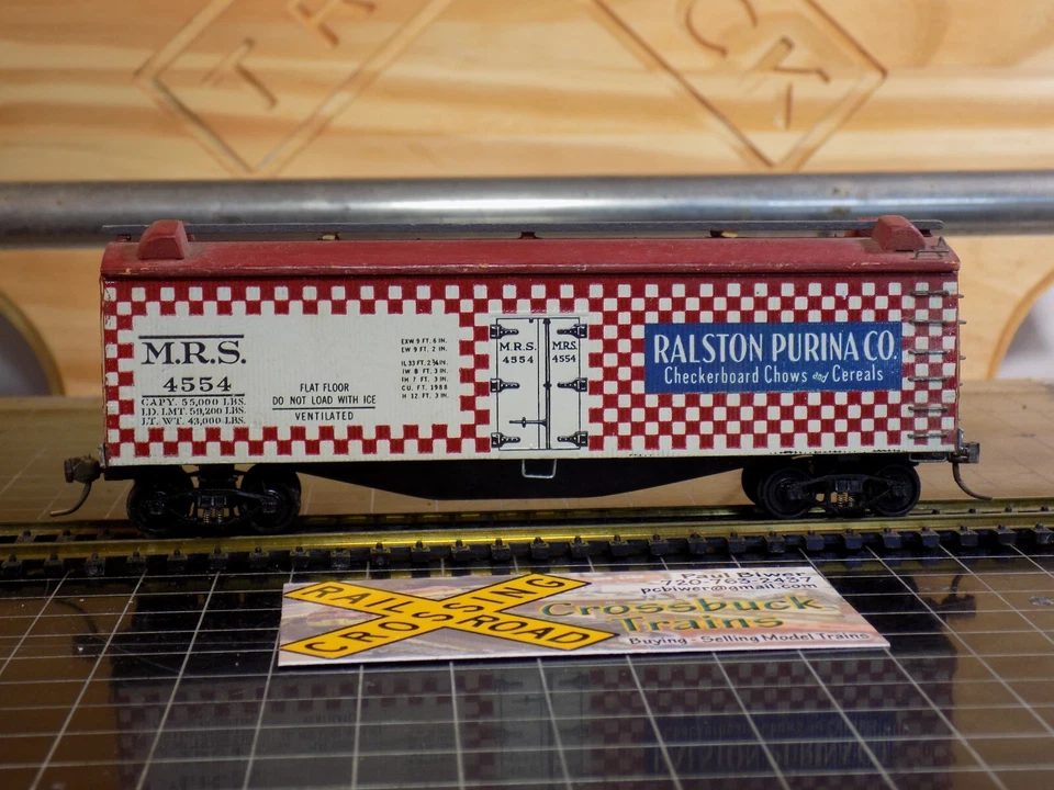 HO wood kit 40' wood reefer Ralston Purina 4554 (Mo71709) - Image 1 of 4