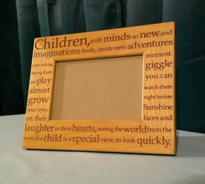 Wooden Children Quote Picture Frame - Picture 1 of 4