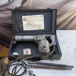 Vintage Black & Decker 1" 1/8" Large Electric Hammer Drill W/Case Working Great - Picture 1 of 19