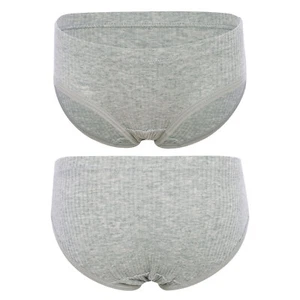 Toddler Girl Ribbed Briefs Mid Waist Elastic Waistband Solid Color Underwear - Picture 1 of 42