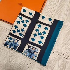 Unused w/box HERMES Carre 90 Jeu De Cartes playing cards Silk Scarf 90cm Rare - Picture 1 of 21