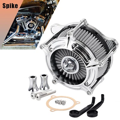 Turbine Air Cleaner Gray Intake Filter Kit For Harley Electra Street Glide FLHTK Foto 1 de 4