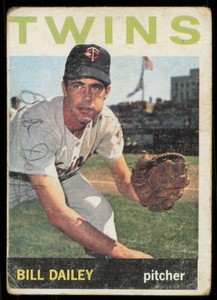 1964 TOPPS BILL DAILEY MINNESOTA TWINS #156 G/VG - PENCIL