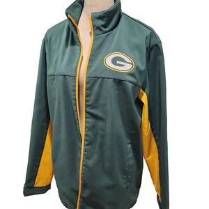 Chaqueta de Bombardero Tejida con Cremallera Completa de la NFL Green Bay Packers Peso Mediano Talla L - Imagen 1 de 11