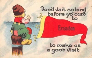 Postal De Colección EVANSTON Bander Indiana Niño Holandés Condado Spencer, EN 1914 - Imagen 1 de 2