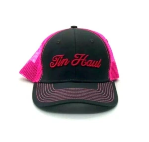 EUC Tin Haul Hat Mesh Snapback Trucker Embroidery Cap Pink Grey - Picture 1 of 5