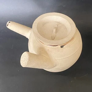 Chinese Herbal Medicine Rare Unglazed White Clay Teapot Height: 16cm - Picture 1 of 9