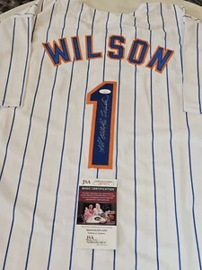 Mookie Wilson Autographed/Signed Jersey JSA COA Custom White Jersey - Picture 1 of 8