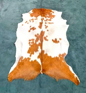 OFFWHITE Scandinavian Real Leather Goat Hide Animal Skin, Nordic Summer Fur PELT - Picture 1 of 7