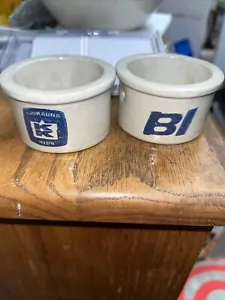 Two braniff airlines cheese Stoneware Crock - Picture 1 of 3