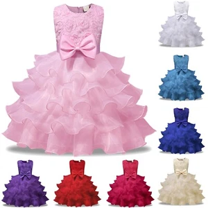 Vestito Damigella Cerimonia Abito Bambina Girl Party Bridesmaid Dress CDR086 - Foto 1 di 20