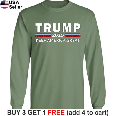 Длинная футболка Donald Trump 2020 Keep America Great MAGA for President Make Again - Изображение 1 из 4