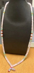 Certified Red Green Burma A JADE Jadeite Circle Bead Necklace 24 in 项链 417943 - Picture 1 of 9